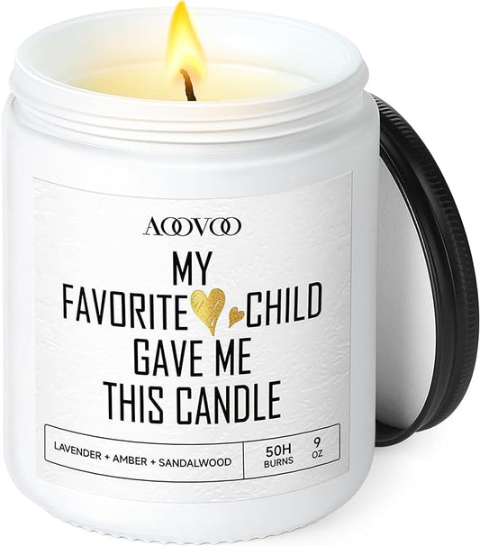 Gifts for Mom from Daughter Son - Funny Mothers Day Gift, Mom Candle Gift, Mom Birthday Gifts, Lavender Scented Candle, 9 oz Soy Wax